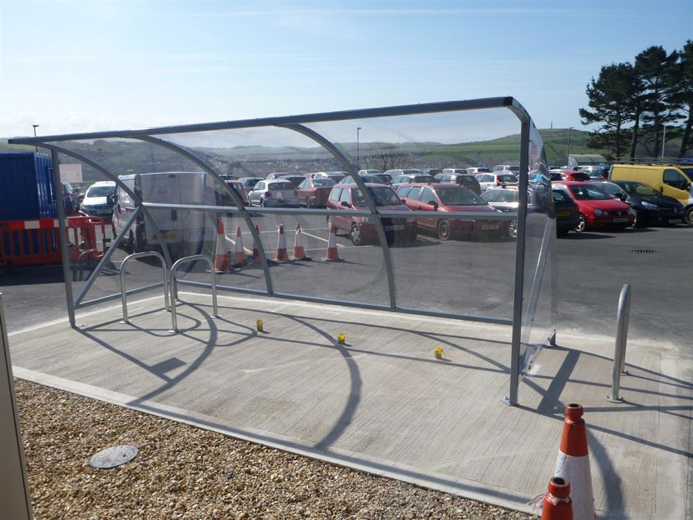 5 Metre Curved Roof Cycle Shelter